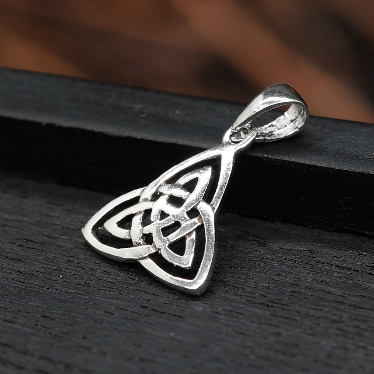 Celtic Jewelry Pendant Triangle Necklace Pendant 925 Silver
