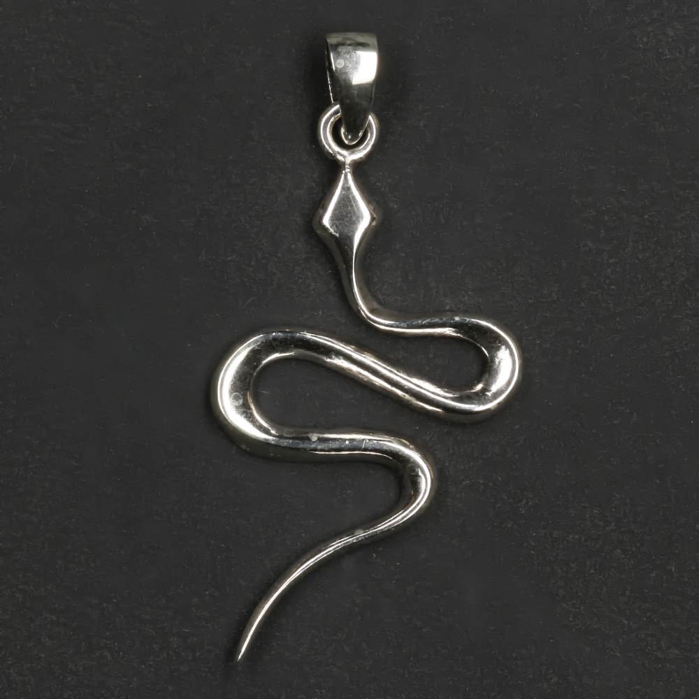 Schlange Kettenanhänger 925 Silber feiner Schmuck für eine Silberkette