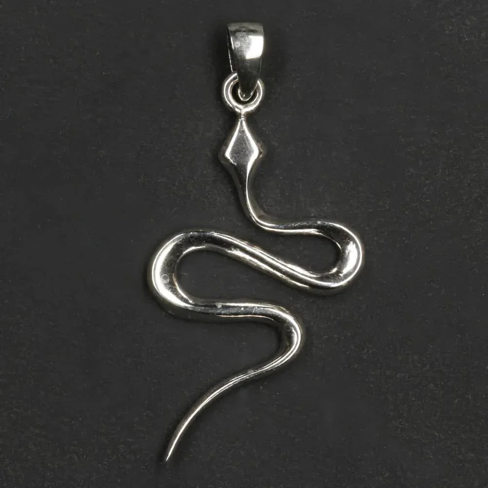 Schlange Kettenanhänger 925 Silber feiner Schmuck für eine Silberkette