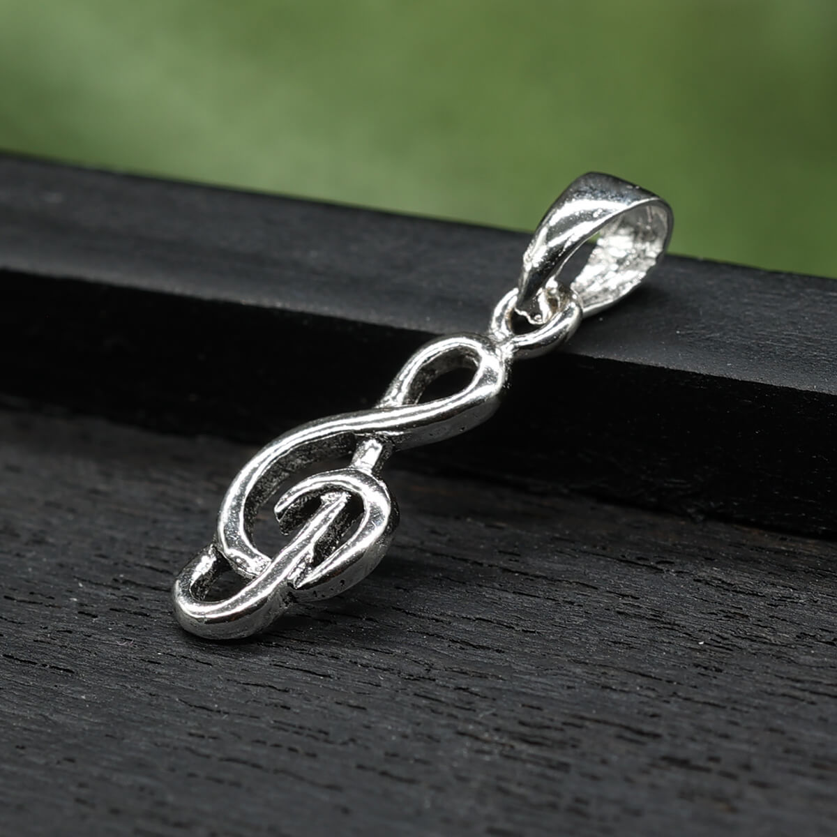 Notenschlüssel Schmuck Kettenanhänger 925 Silber Violinschlüssel