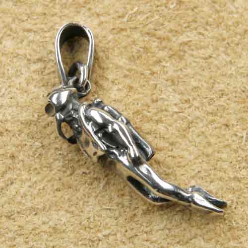 Taucher Silber Anhänger Meer Schmuck
