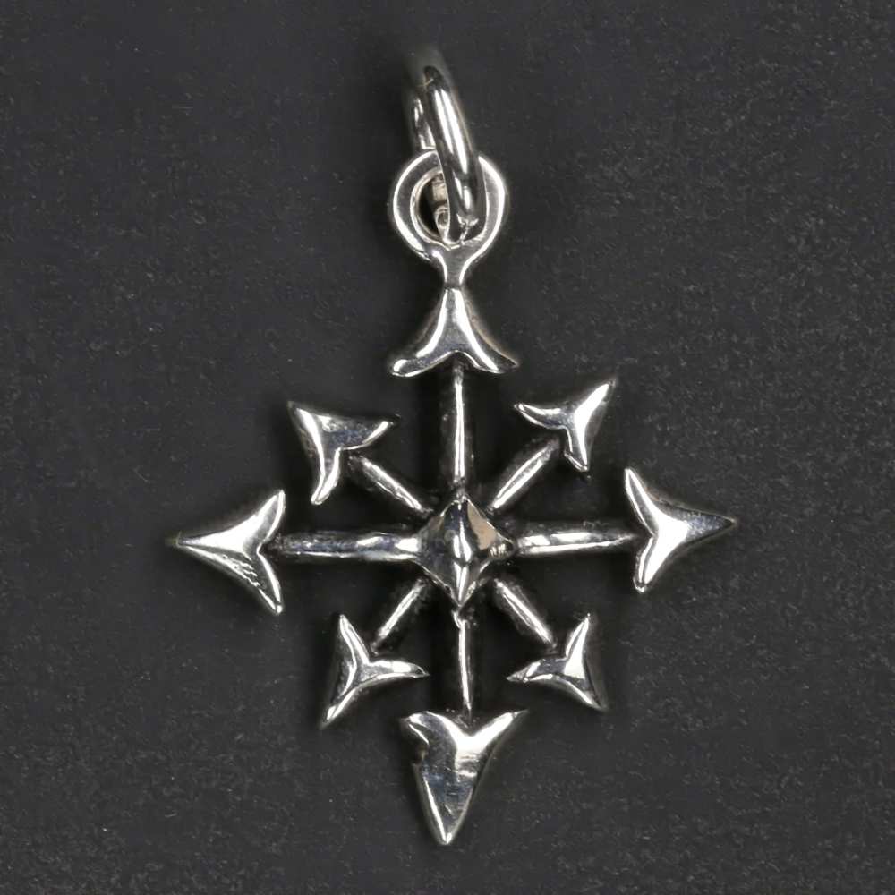Chaosstern Silber Schmuck Gothic Anhänger Sterlingsilber zarter Kettenanhänger
