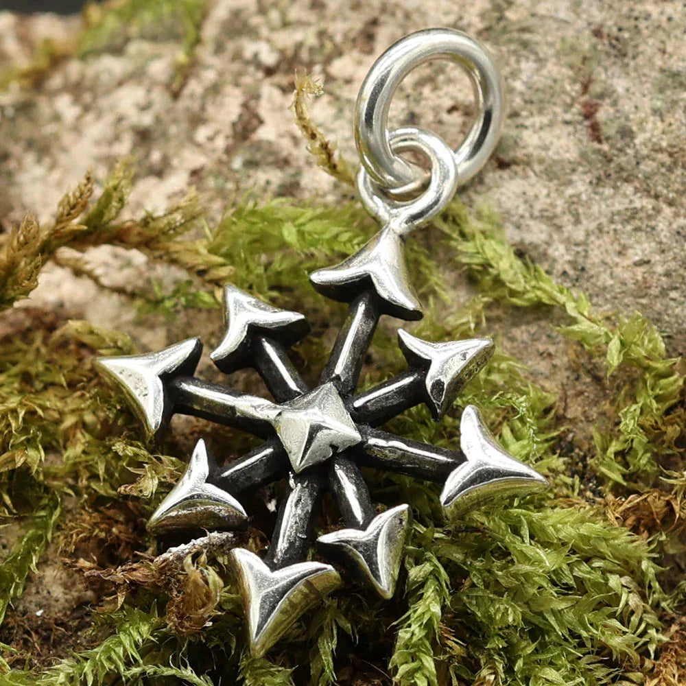 Chaosstern Anhänger 925 Silber Gothic Schmuck filigran