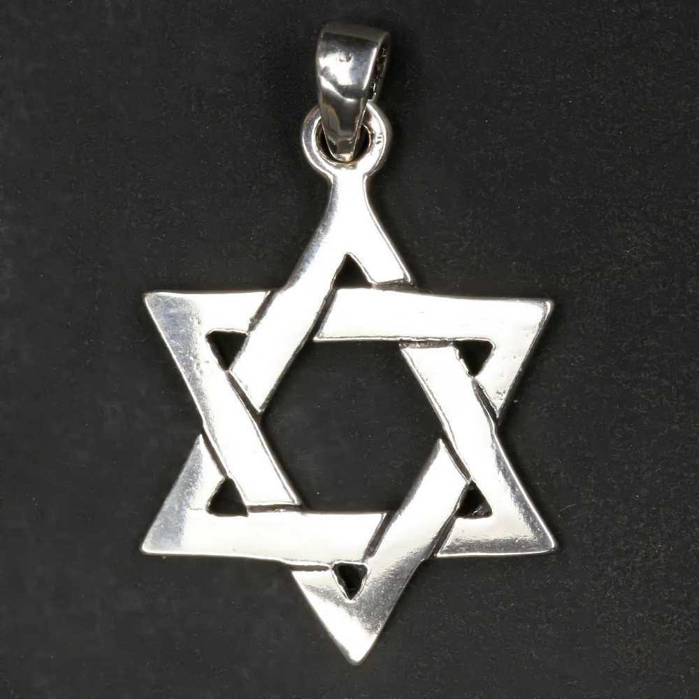 Davidstern Silber Schmuck Anhänger Sterlingsilber zarter Kettenanhänger