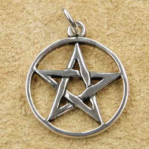 Pentagramm Silber Anhänger drudenfuß