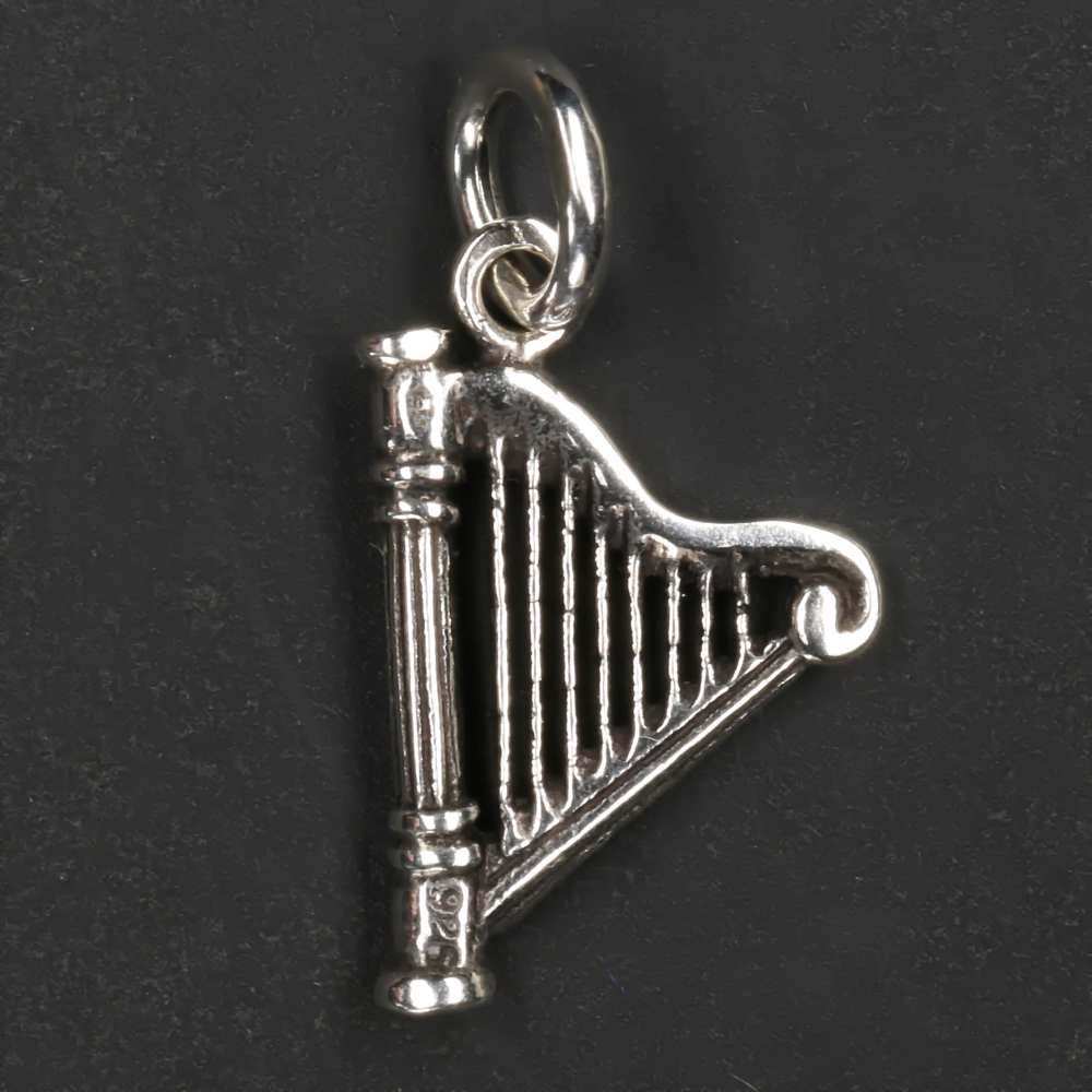 Harfe Silber Schmuck Anhänger Sterlingsilber zarter Kettenanhänger