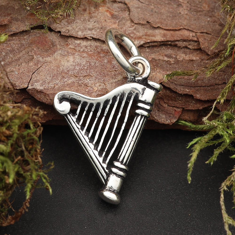 Harfe Silber Schmuckanhänger Kettenanhänger 925 Sterlingsilber
