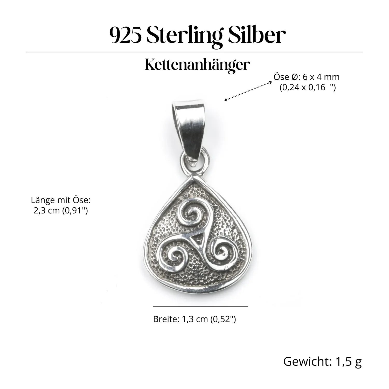 Triskele Jewelry Pendant Necklace Silver Jewelry 925 Silver
