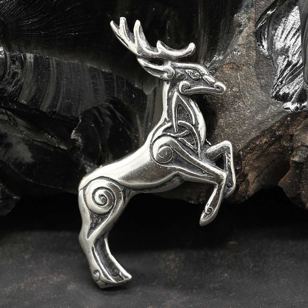 Hirsch Anhänger Silber 925 keltischer Schmuck ausgefallen Design