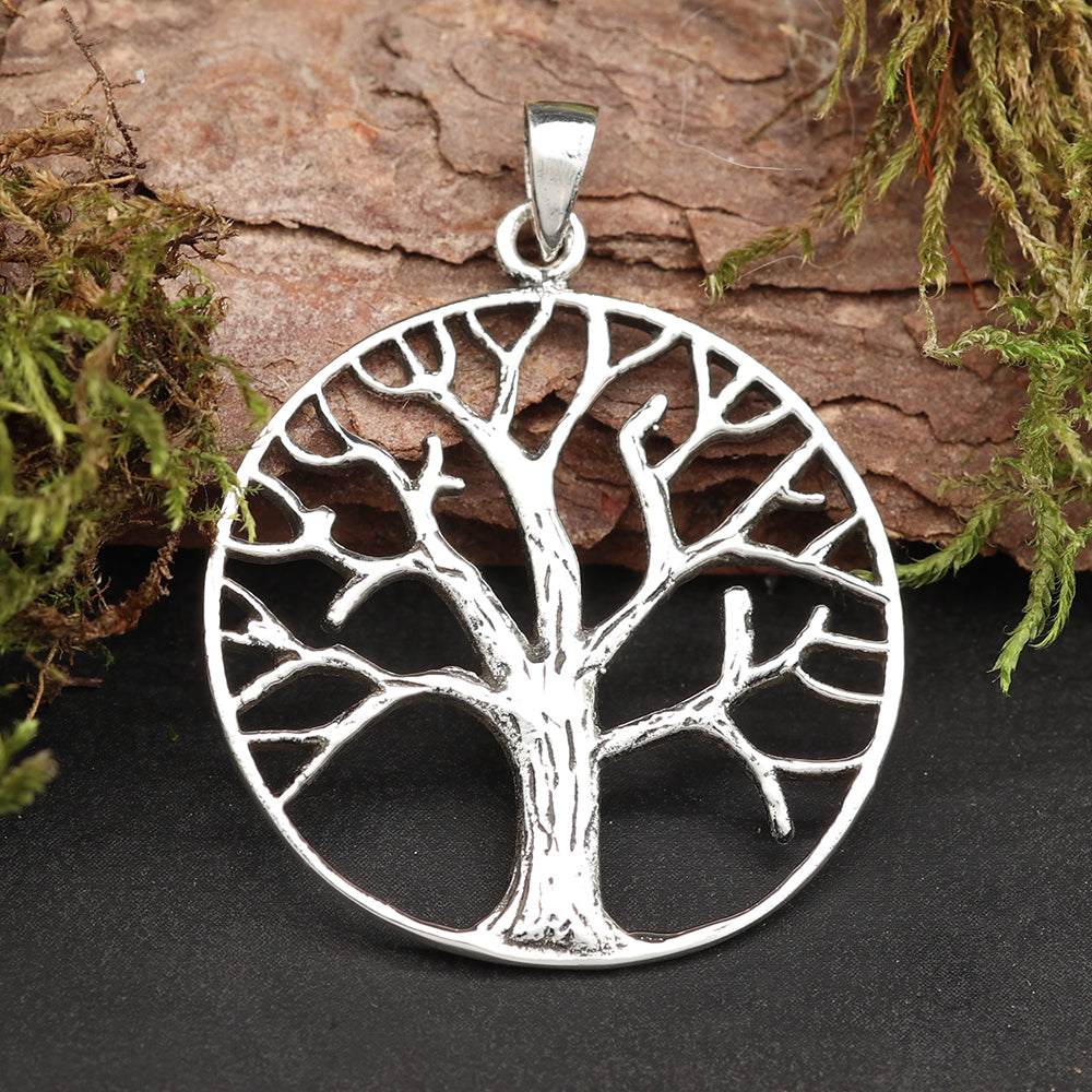 Silber Lebensbaum Kettenanhänger 925 Schmuckanhänger Kette