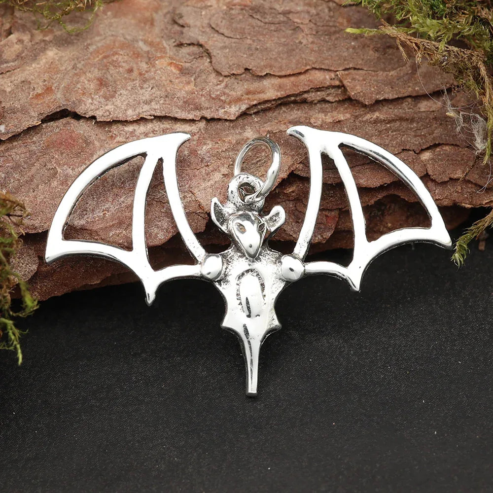 Fledermaus Silber Kettenanhänger 925 Schmuckanhänger Kette