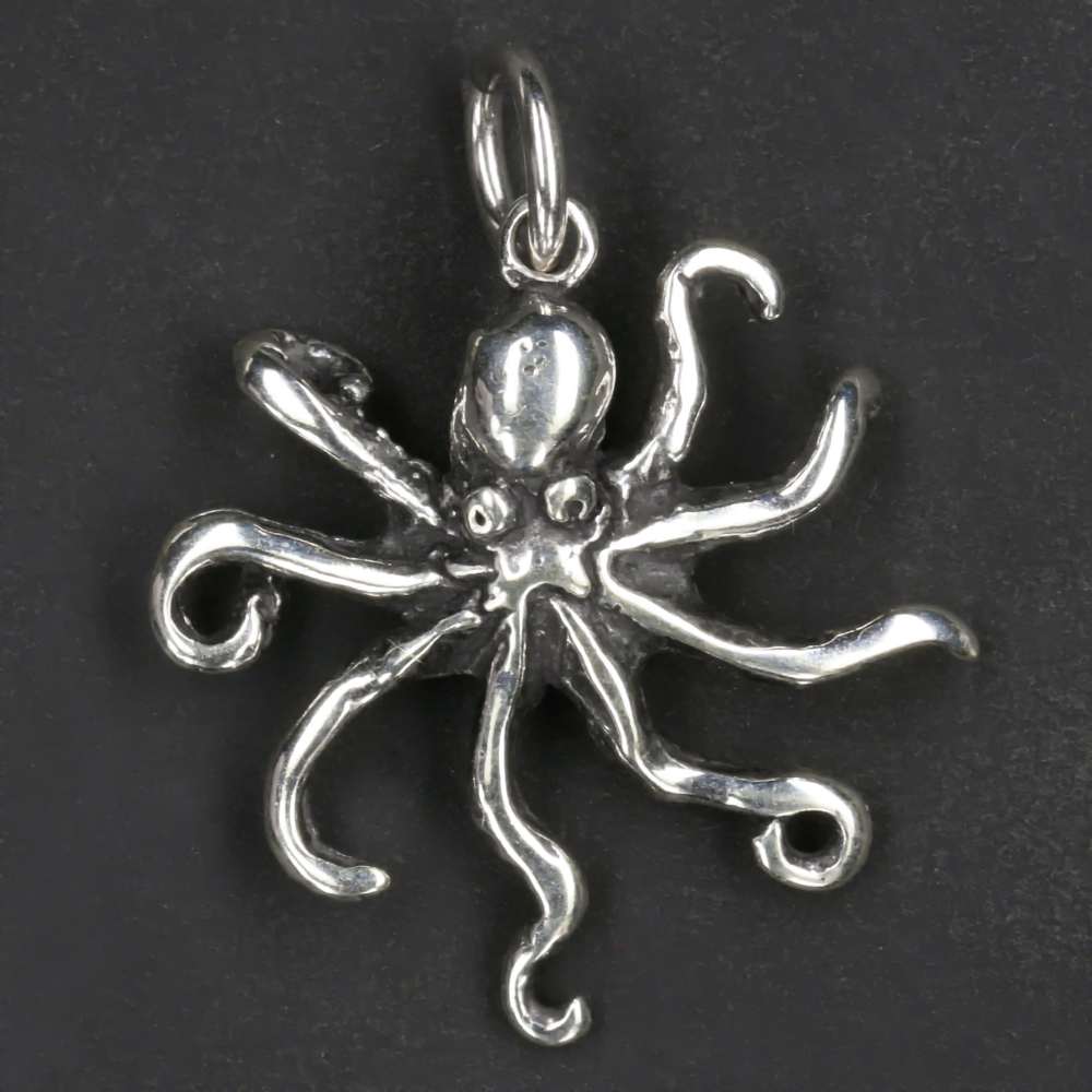 Tintenfisch Silberschmuck Anhänger 925/000 Silber