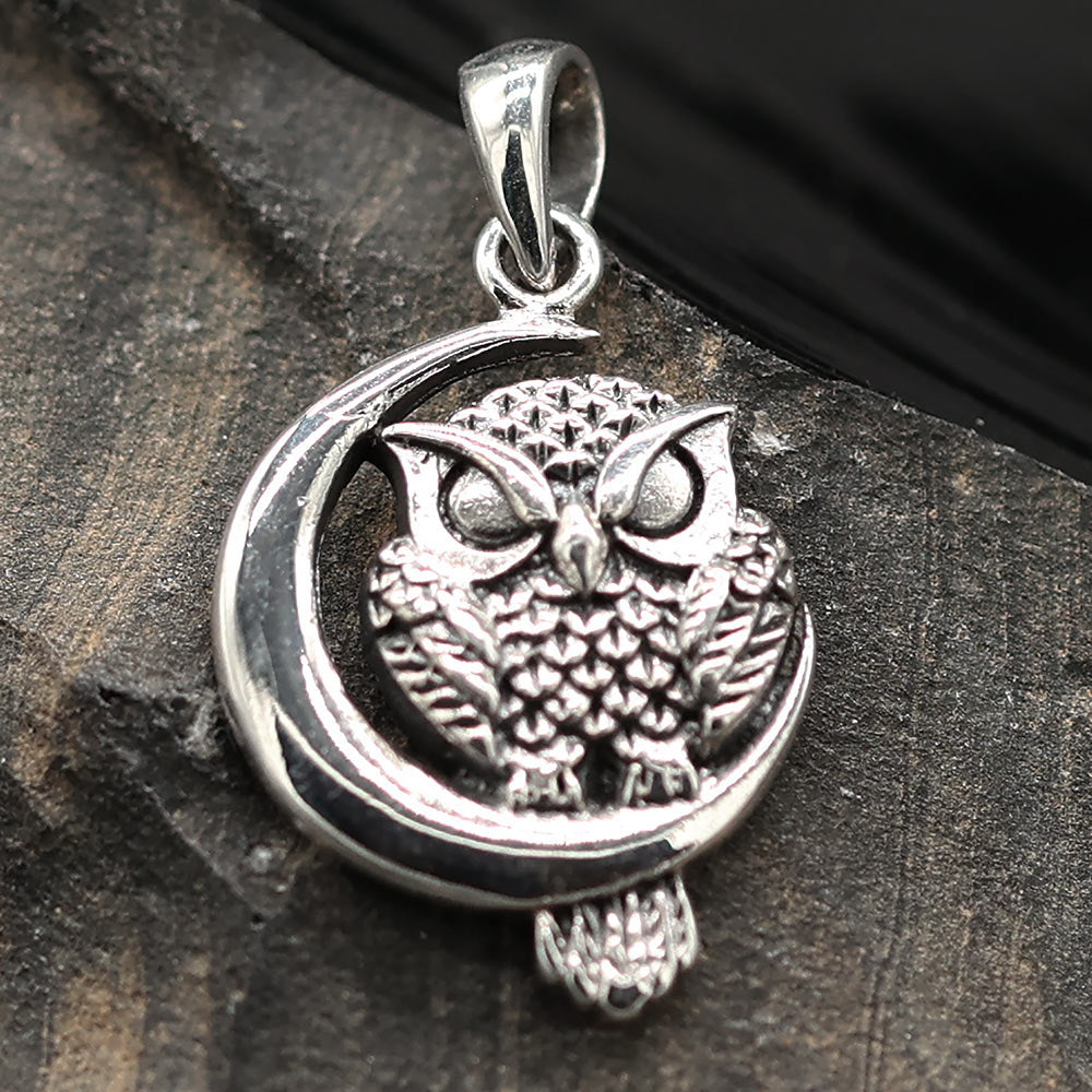 Eulen Silber anhänger 925 Sterlingsilber ausgefallener Kettenanhänger