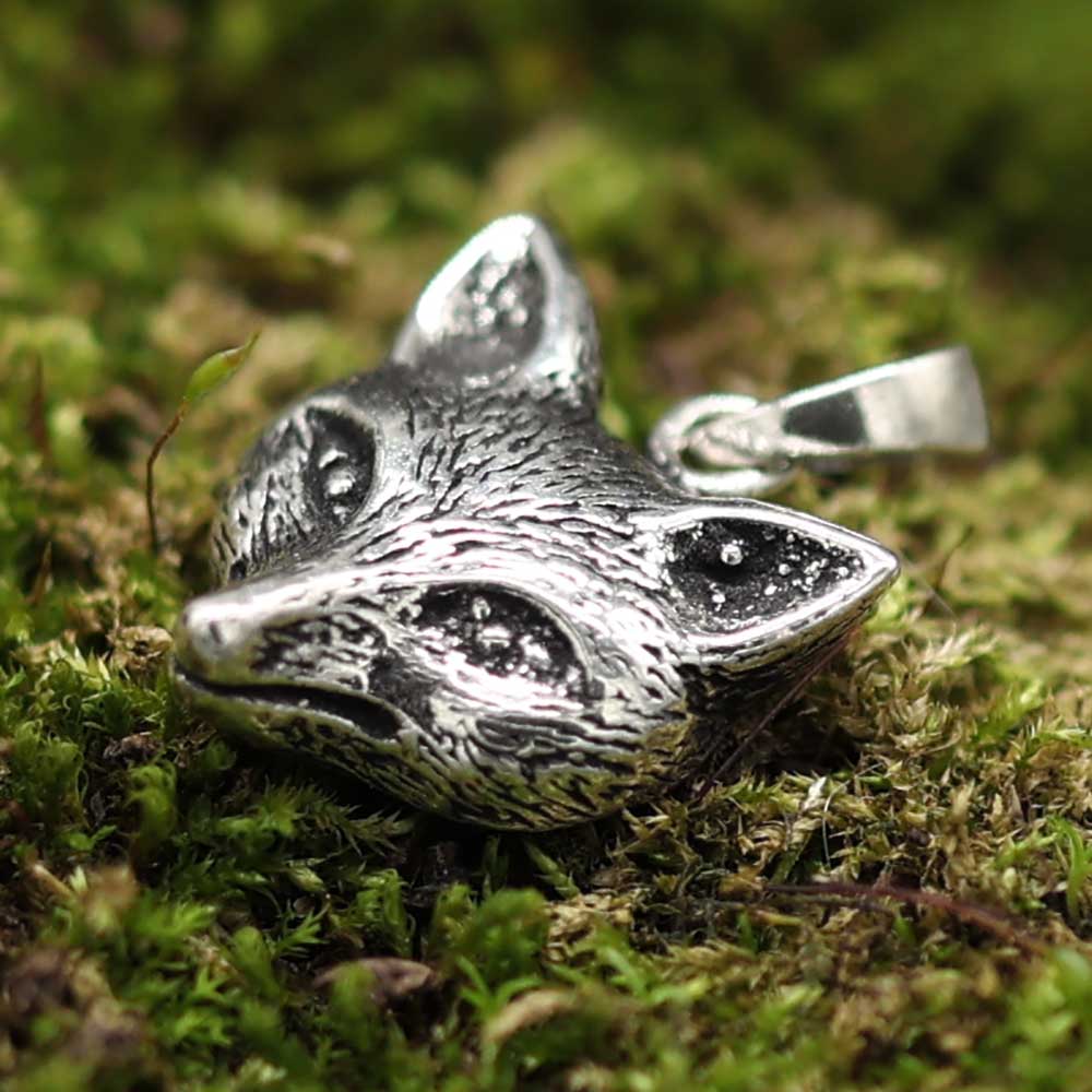 Fuchs Silber Anhänger ausgefallener Kettenanhänger Sterlingsilber