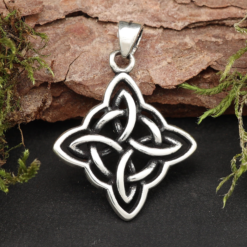 Keltische Quadrat Silberanhänger Sterlingsilber Schmuck Anhänger 925 Silber