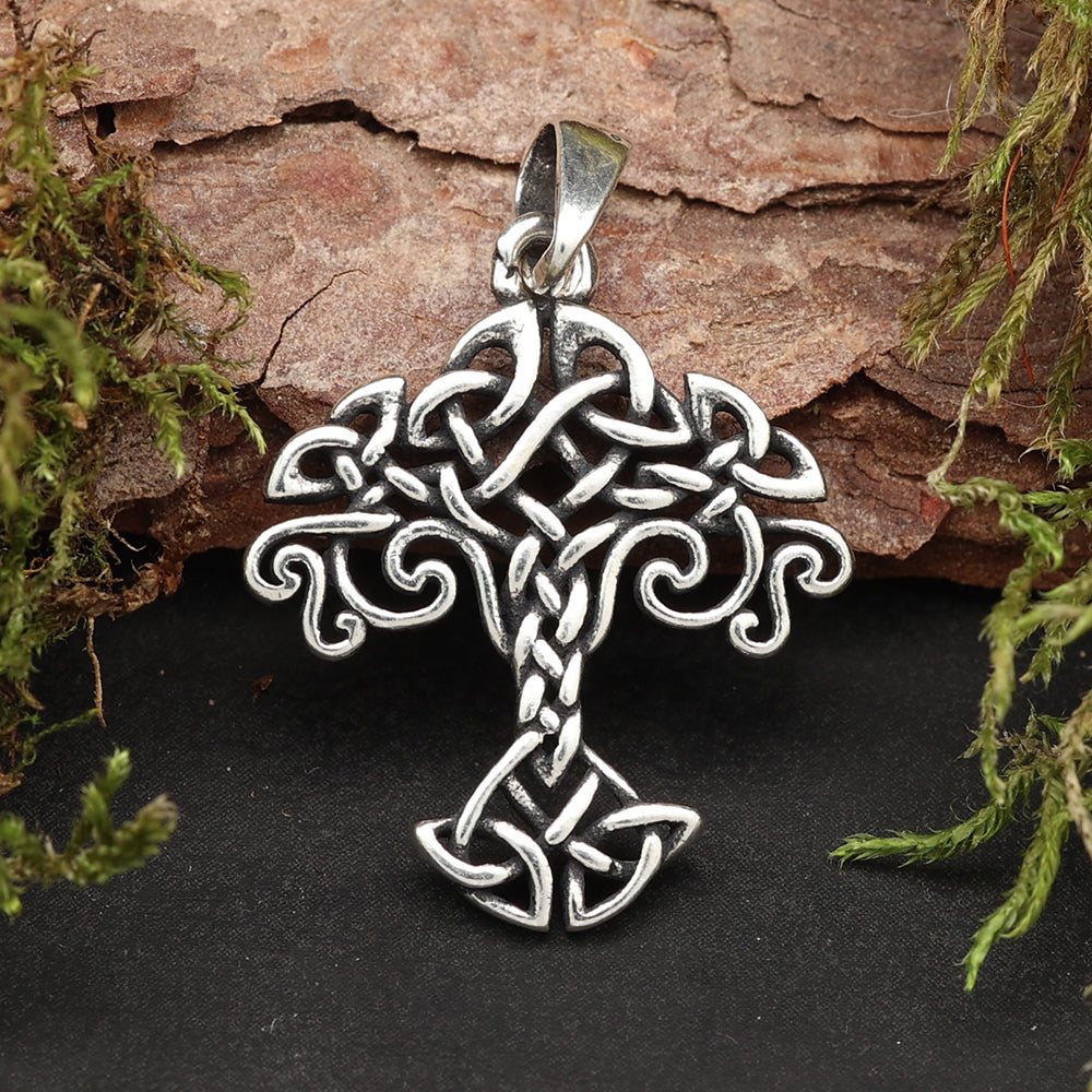 Keltischer Silberanhänger Lebensbaum Sterlingsilber Schmuck Anhänger 925 Silber