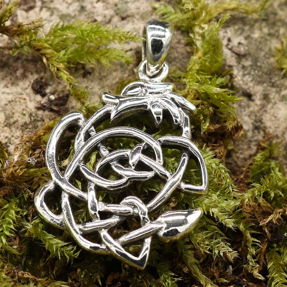 Drachen Anhänger keltisches Knotenmuster 925/000 Silber