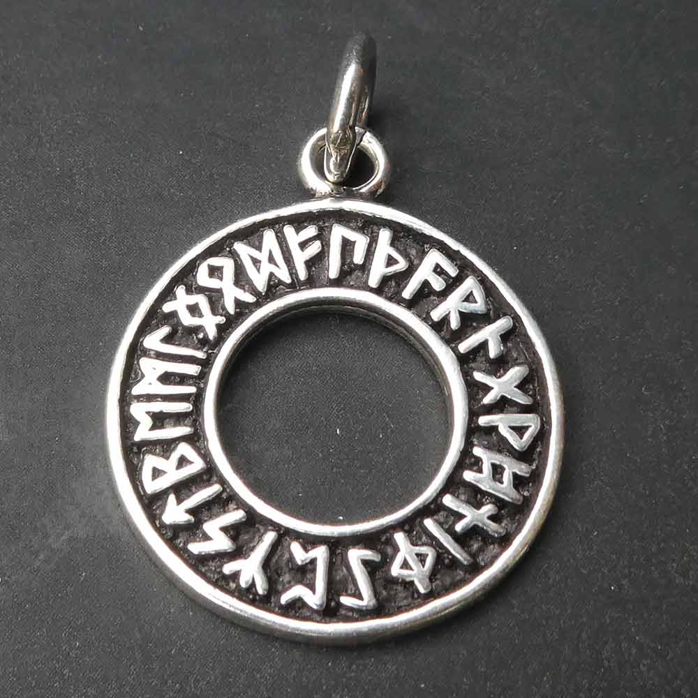 Runen Silber Anhänger älteres Futhark Kettenanhänger