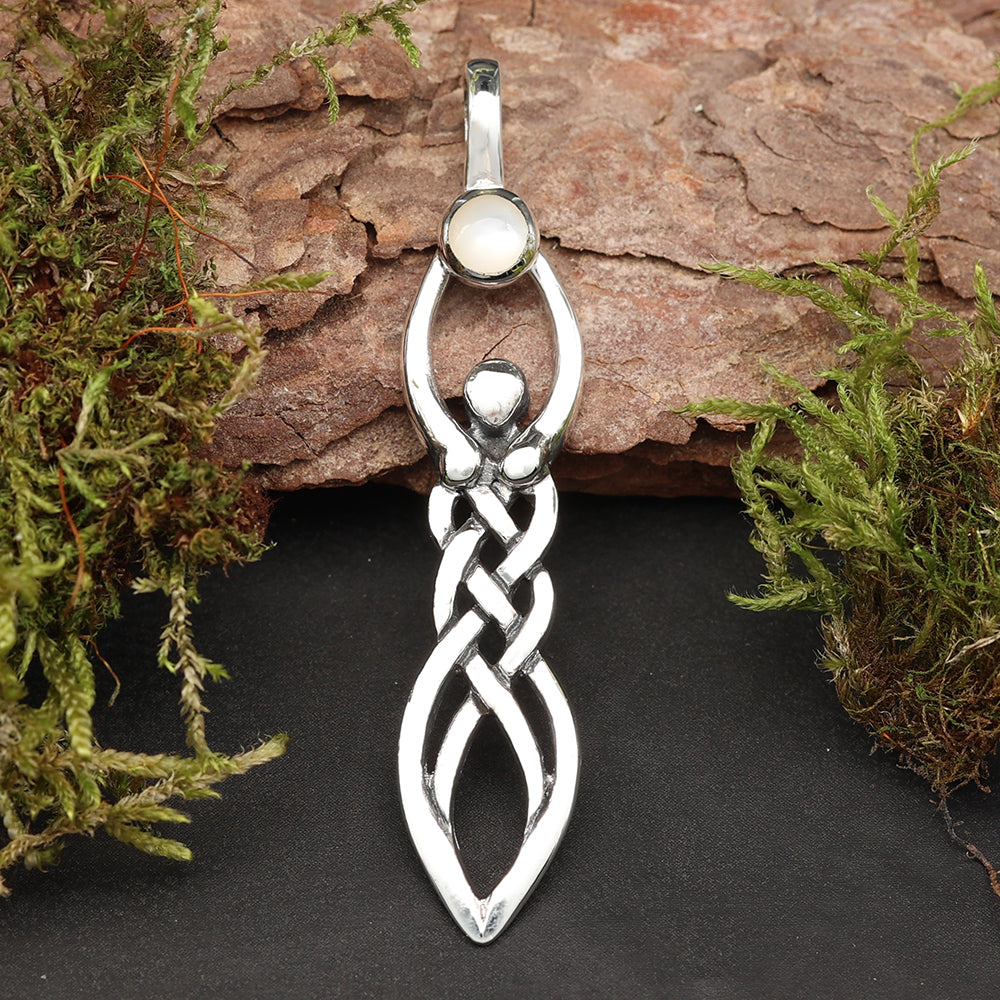 Angerone Silberanhänger Perlmutt Schmuck Kette Anhänger