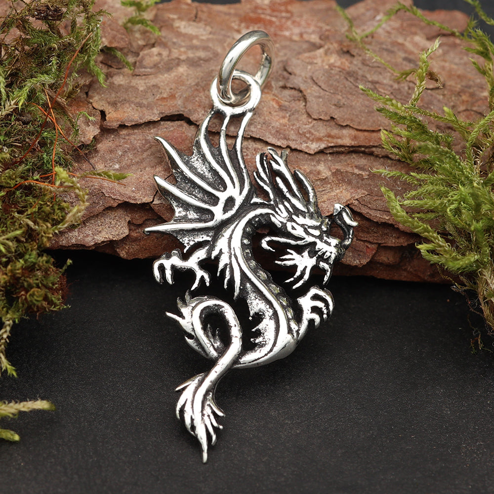 Drache Silber Schmuckanhänger Kettenschmuck Anhänger