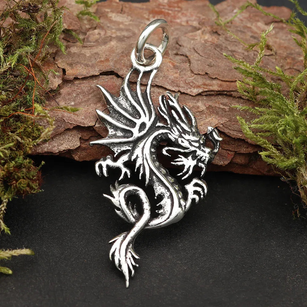 Drache Silber Schmuckanhänger Kettenschmuck Anhänger