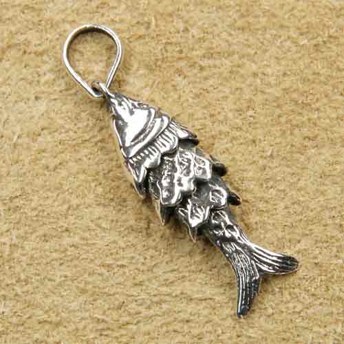 Backfisch Schmuck Silber Anhänger Fisch