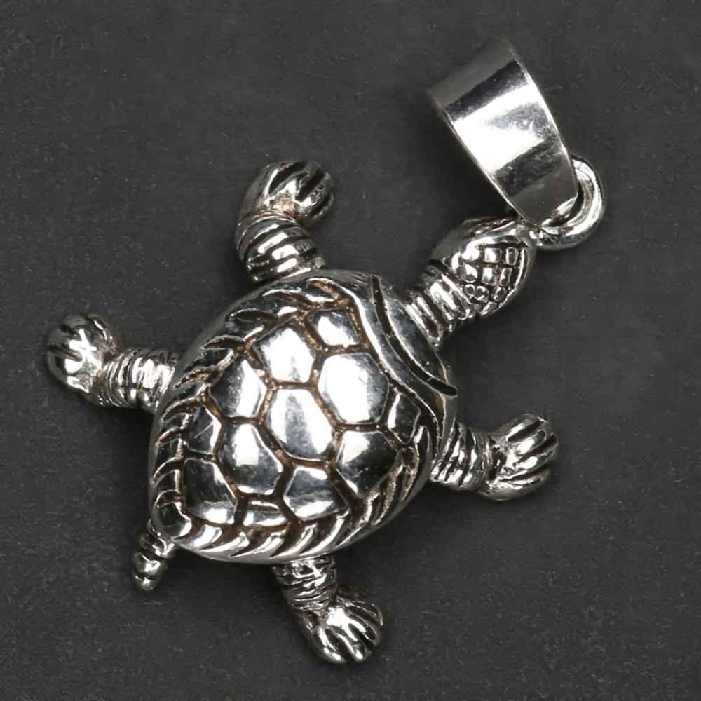 Schildkröte 925er Silber Anhänger Sterlingsilber bewegliche Glieder