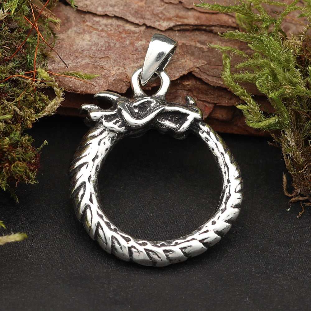 Midgard Schlange keltischer Schmuckanhänger Silber Kettenschmuck Anhänger