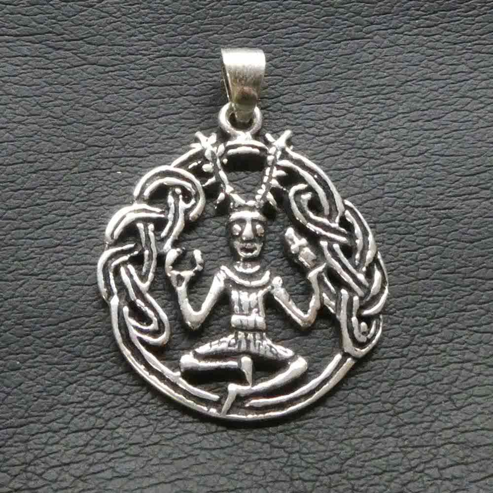 keltischer Gott Anhänger Silber Cernunnos