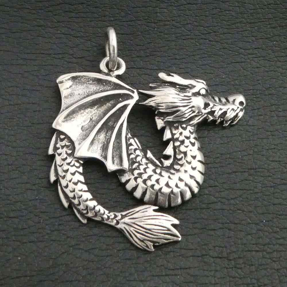 Drache Fuchor Schmuck Kettenanhänger