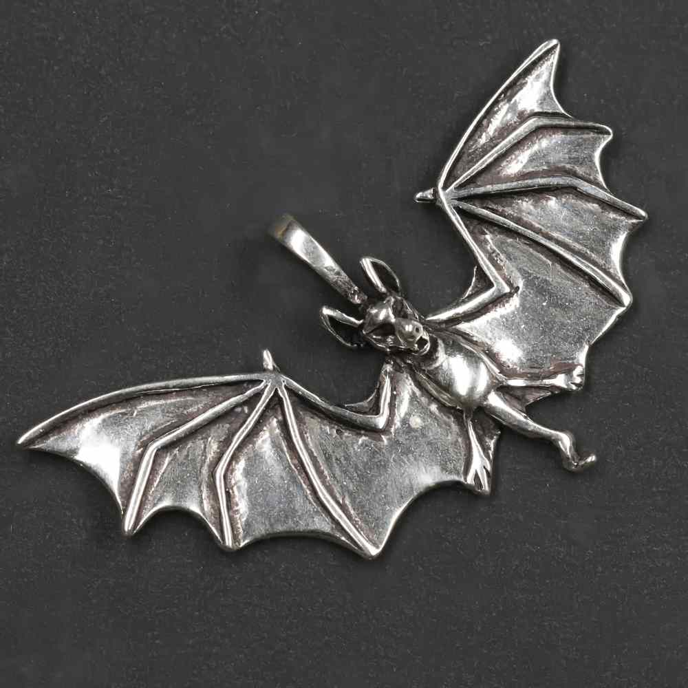 Fledermaus 925er Silber Anhänger Sterlingsilber Bat Gothic