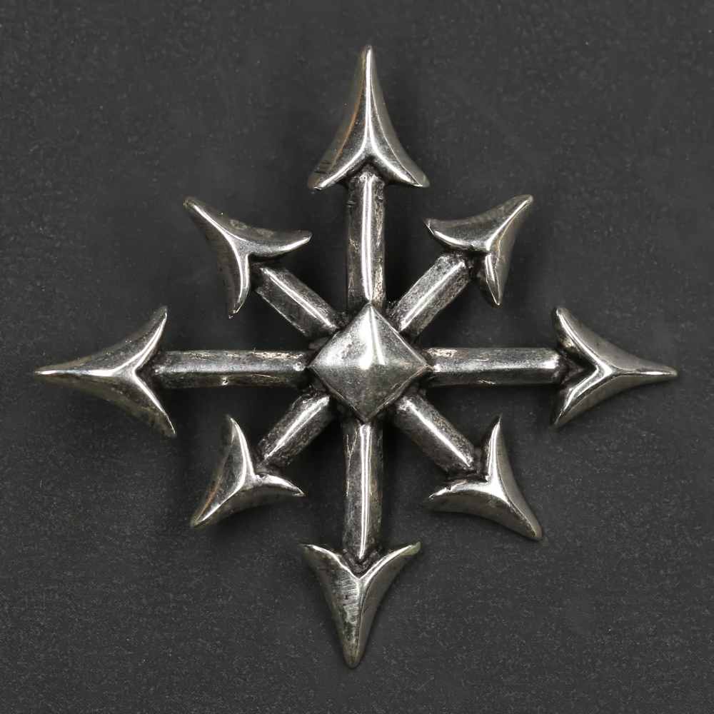 Chaos Stern 925er Silber Anhänger Sterlingsilber Gothic