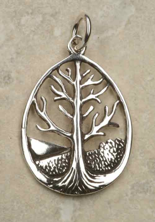 Lebensbaum Schmuck Anhänger Silber