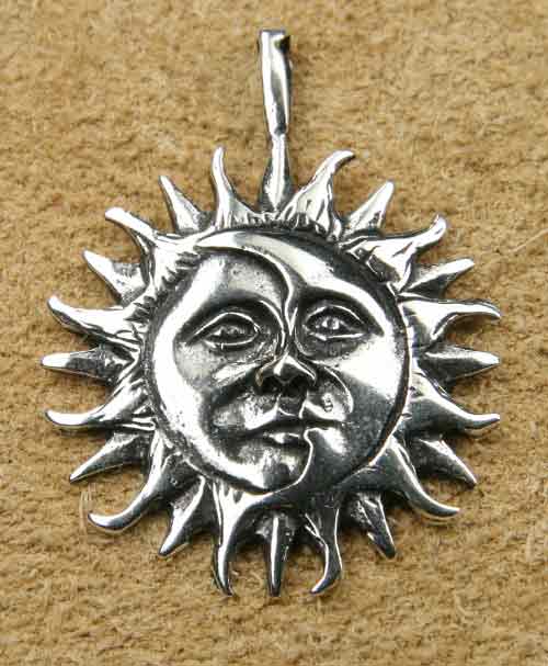 Eclipse Schmuck Silber Sonnen-Mond-Finsternis