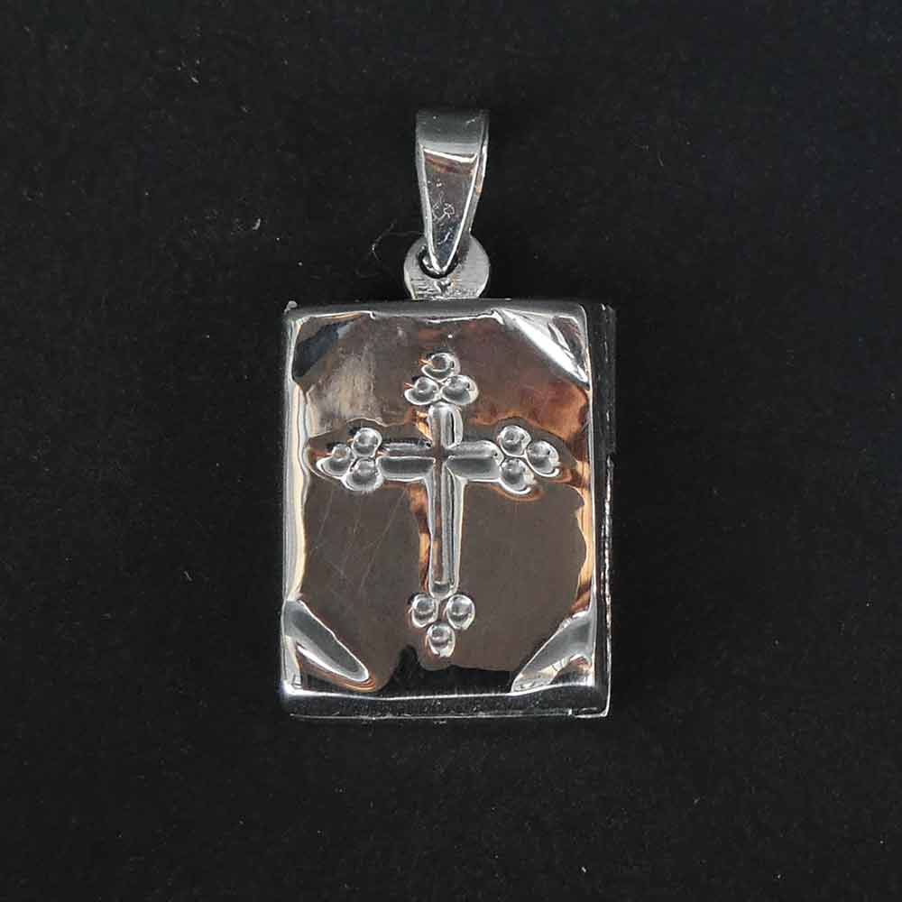 Medaillon Kreuz 925 Silber Kettenanhänger Foto