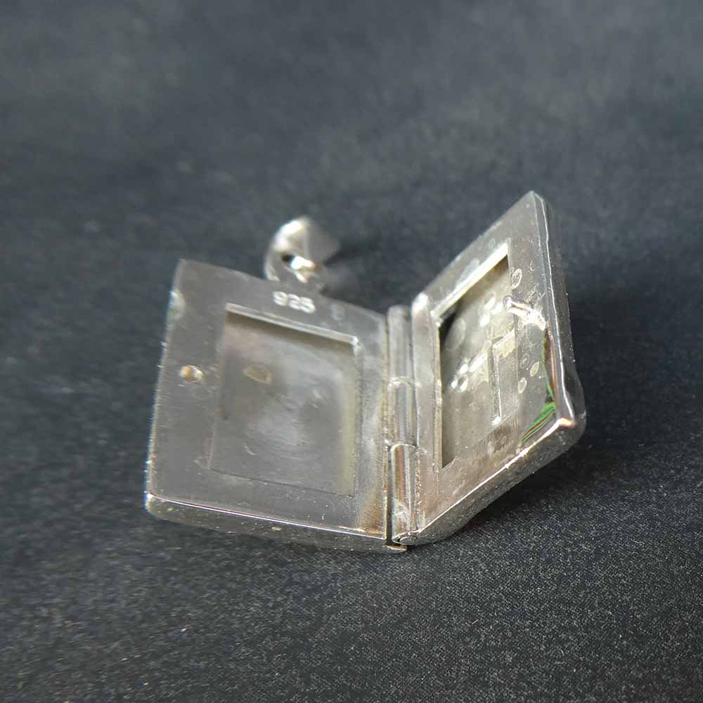 Medaillon geöffnet Kreuz Silberschmuck Anhänger