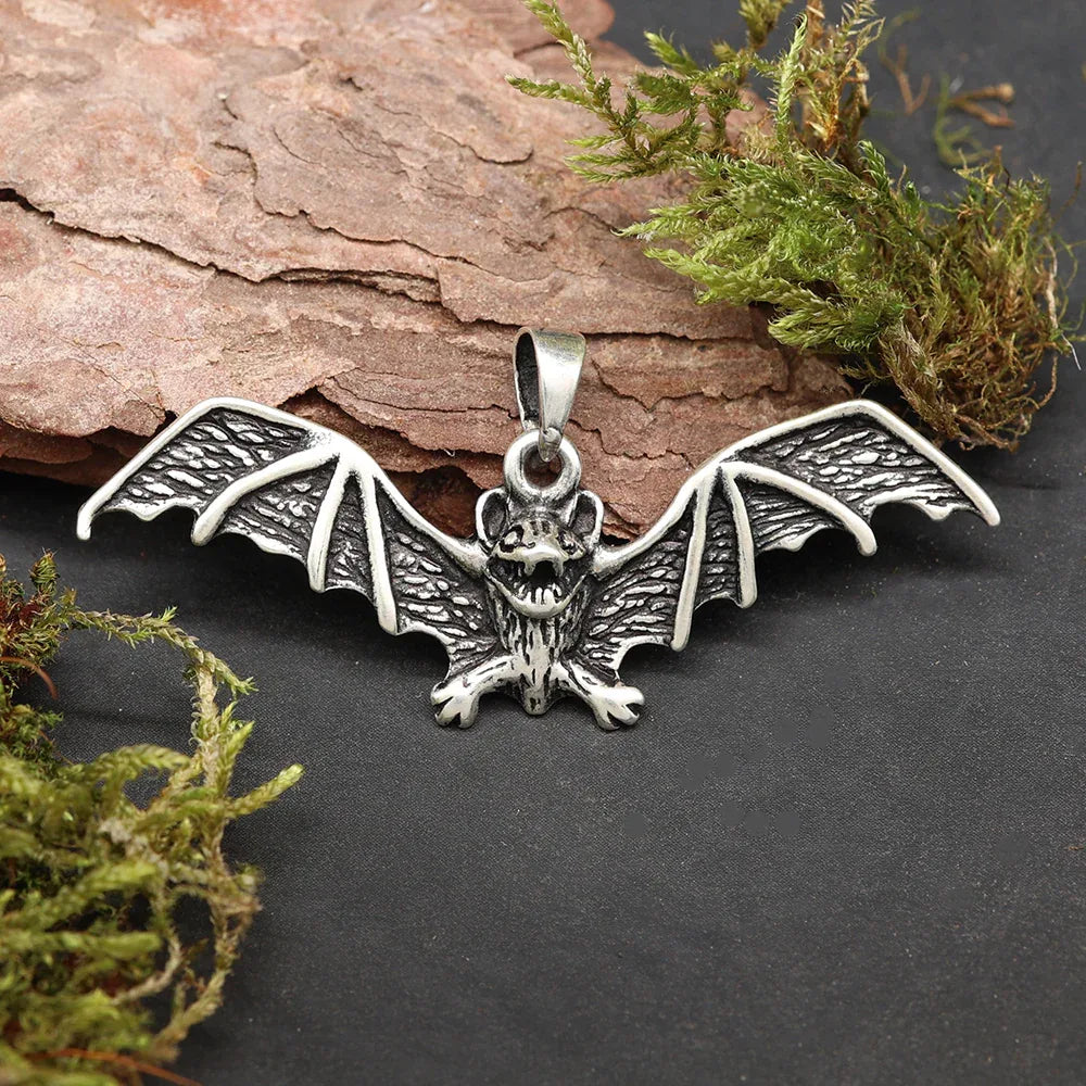 Fledermaus Anhänger 925 Silber Kettenanhänger Amulett