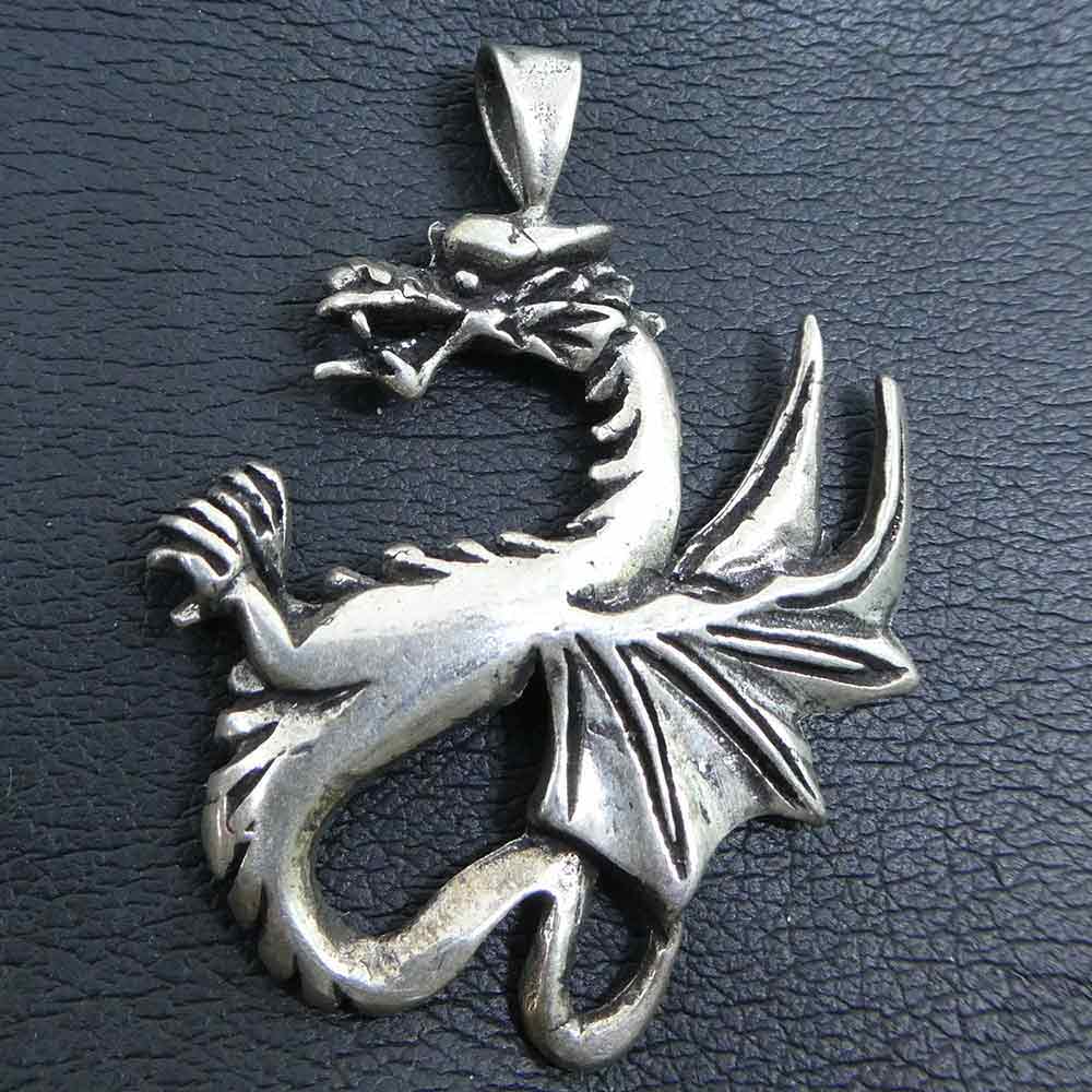 Drache keltisch Schmuck 925 Sterlingsilber Kettenanhänger