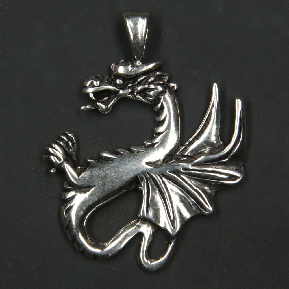 Keltischer Drache Silber Anhänger 925er Kettenanhänger