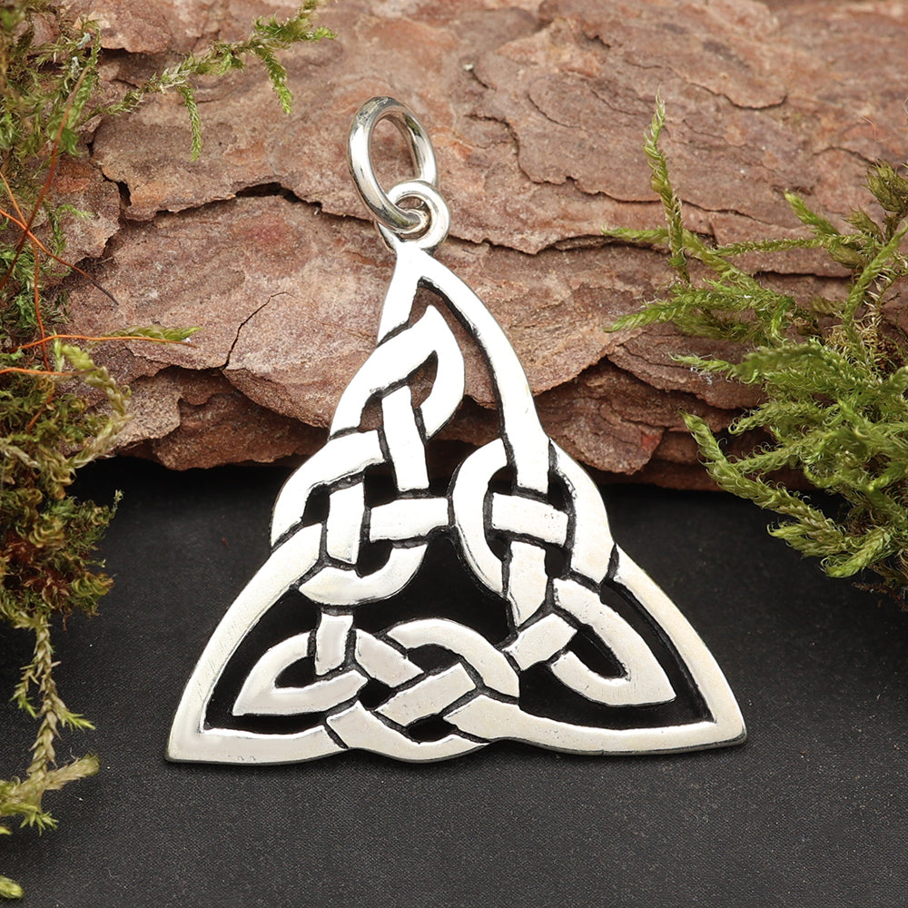 Keltisches Dreieck Anhänger 925 Silber Kettenanhänger Amulett