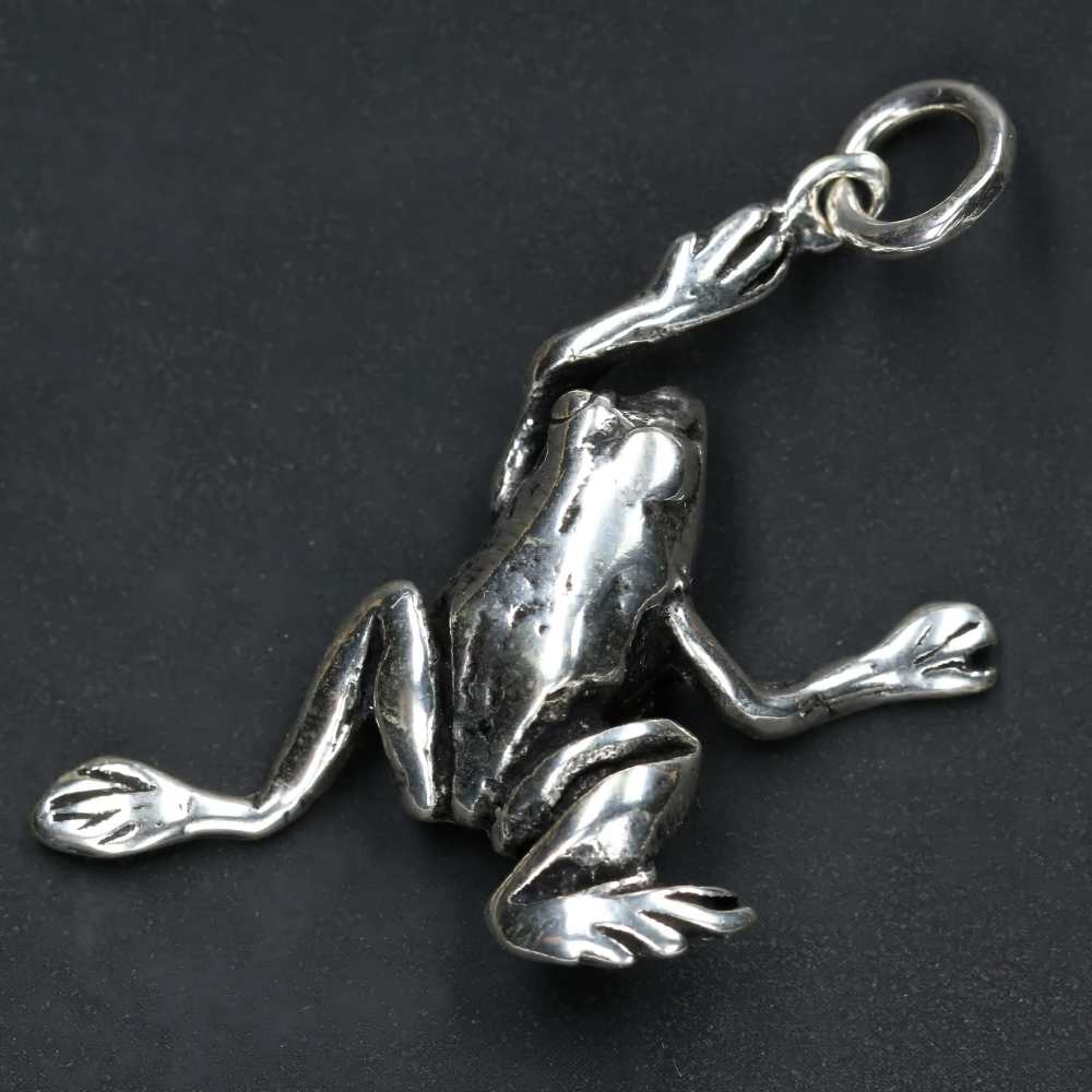 Frosch 925er Sterlingsilber Anhänger Krafttier