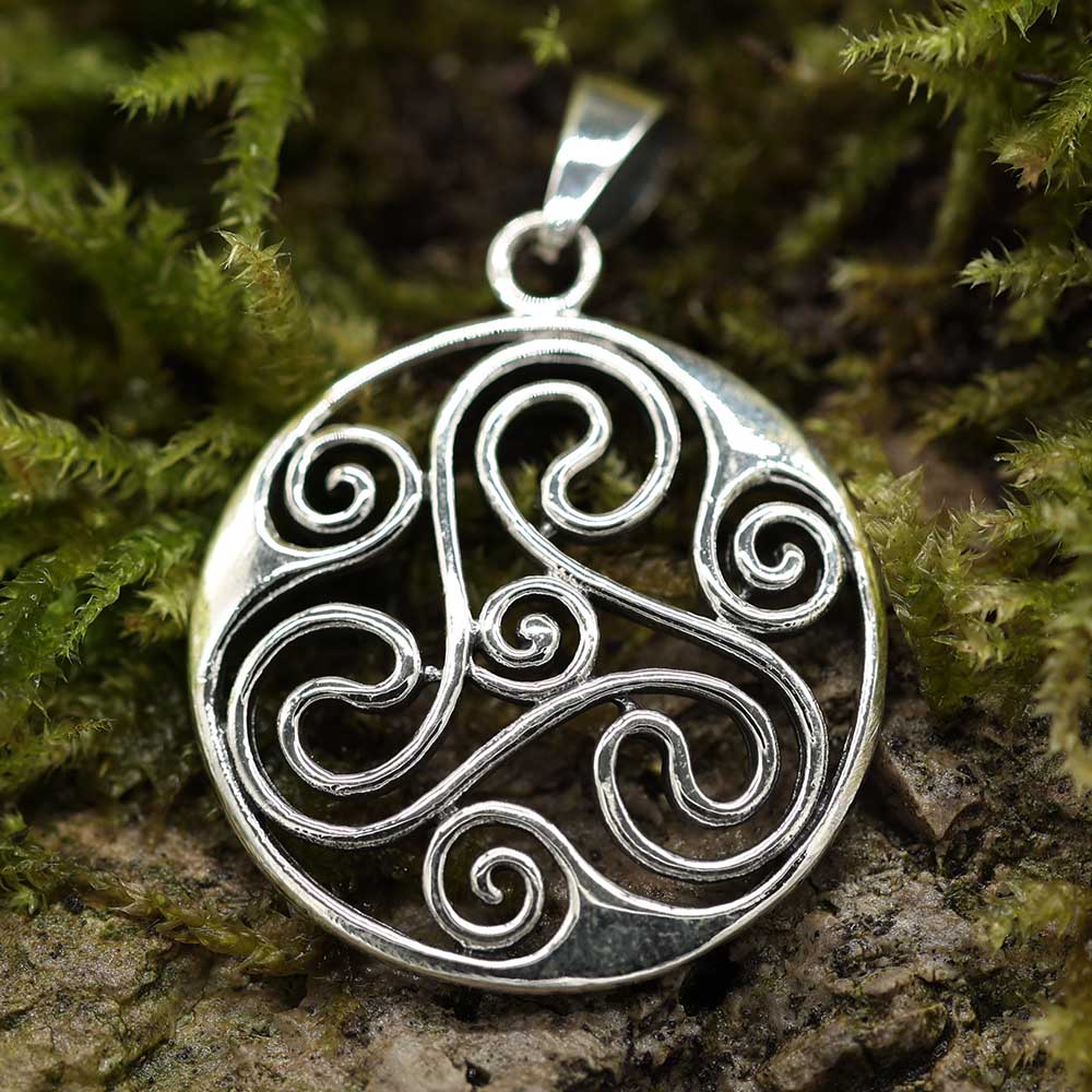 Triskel Kettenanhänger Sterlingsilber ausgefallener keltenschmuck