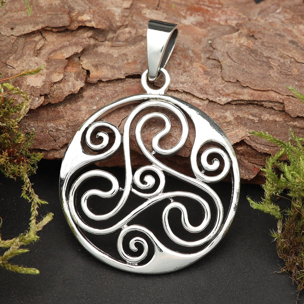 Triskel Silberanhänger 925 Kette Schmuck Anhänger