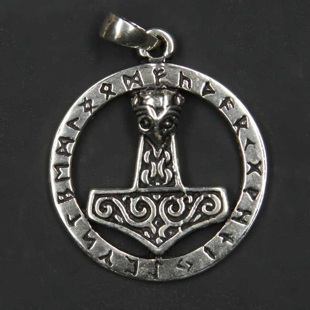 Runen Mjölnir Wikinger Silber Anhänger 925er Kettenanhänger