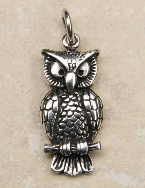 Eule Schmuck Silber Anhänger