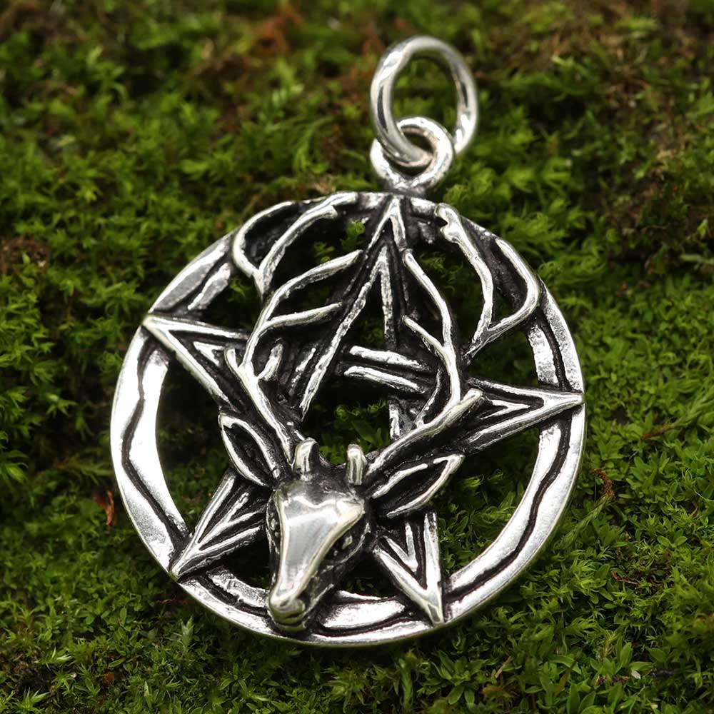 Pentagramm Horsch Silber Anhänger Keltischer Kettenanhänger