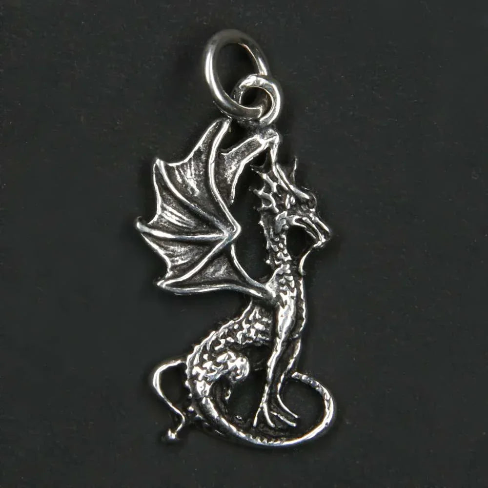 Drache Fantasy 925er Silber Anhänger Drachenschmuck