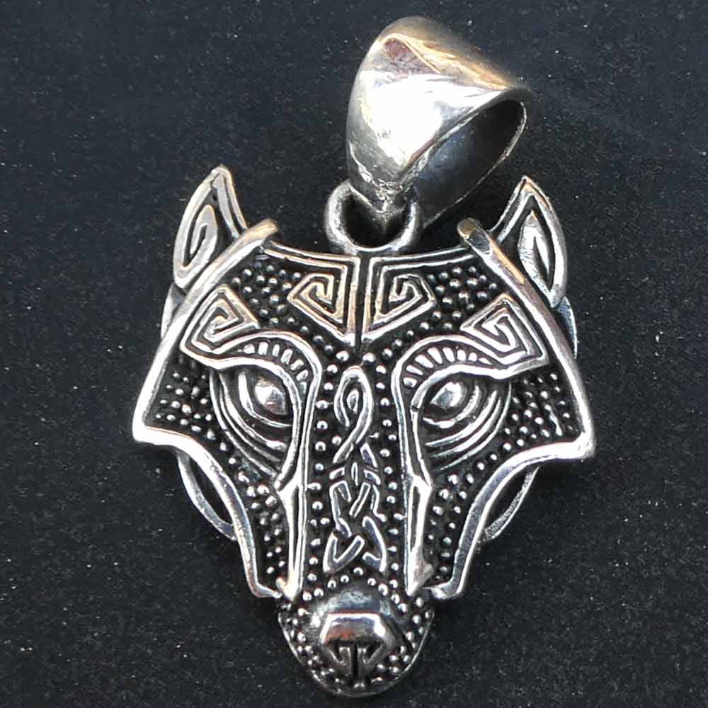 Fnris Wolf Schmuck Silber Ketten Anhänger