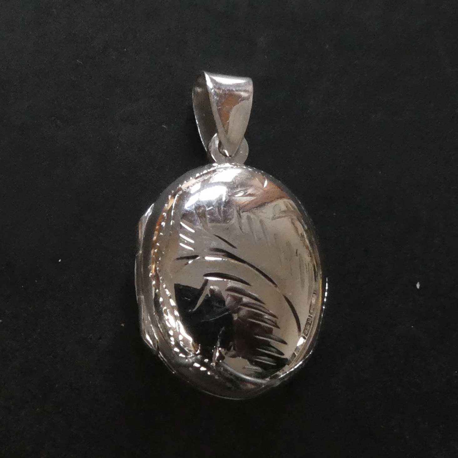 Medaillon oval Schmuck 925 Silber Anhänger Damen Kettenanhänger