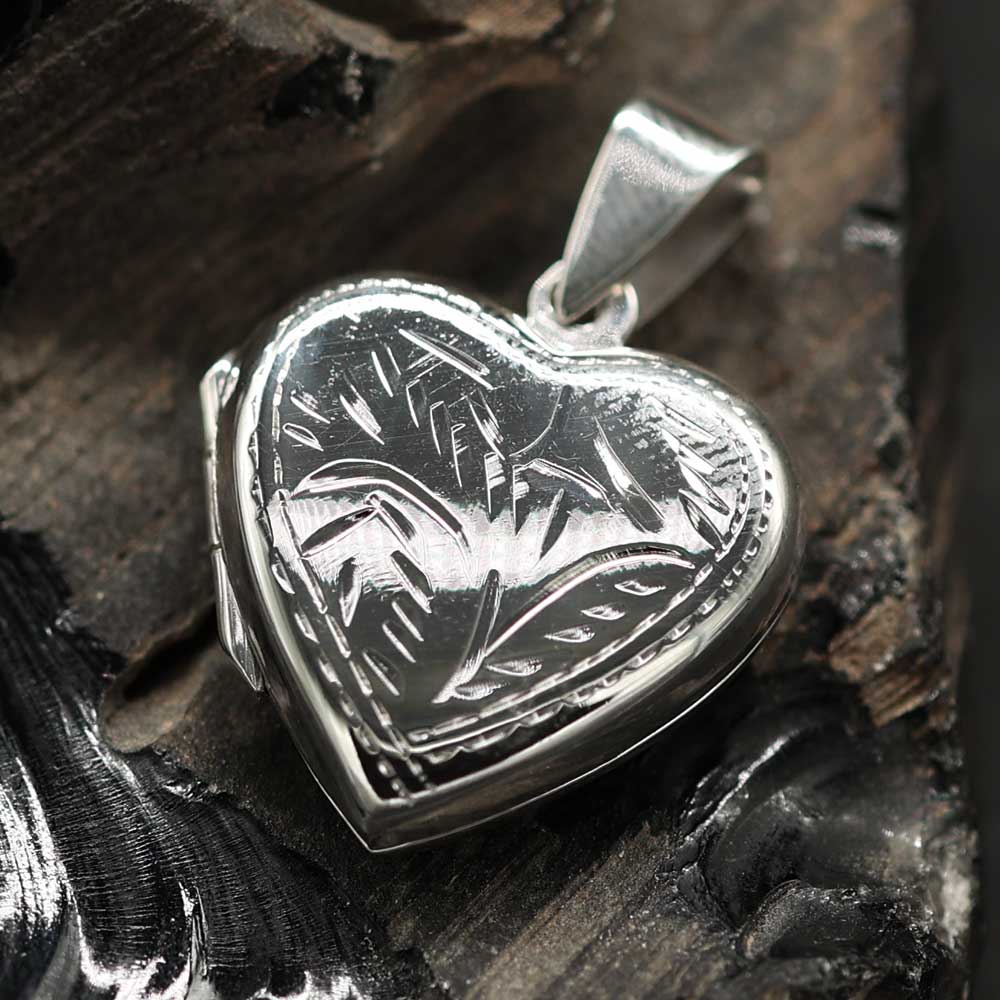 Herz Anhänger Silber Medaillon Kettenanhänger Sterlingsilber
